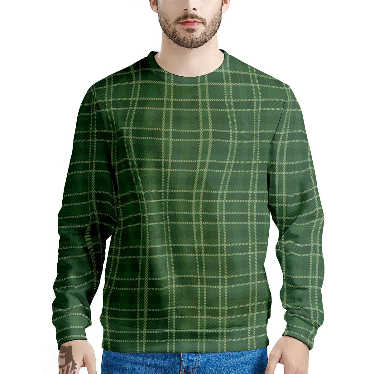 Tartan Saint Patrick's Day Print Pattern Men's Sweatshirt-grizzshop