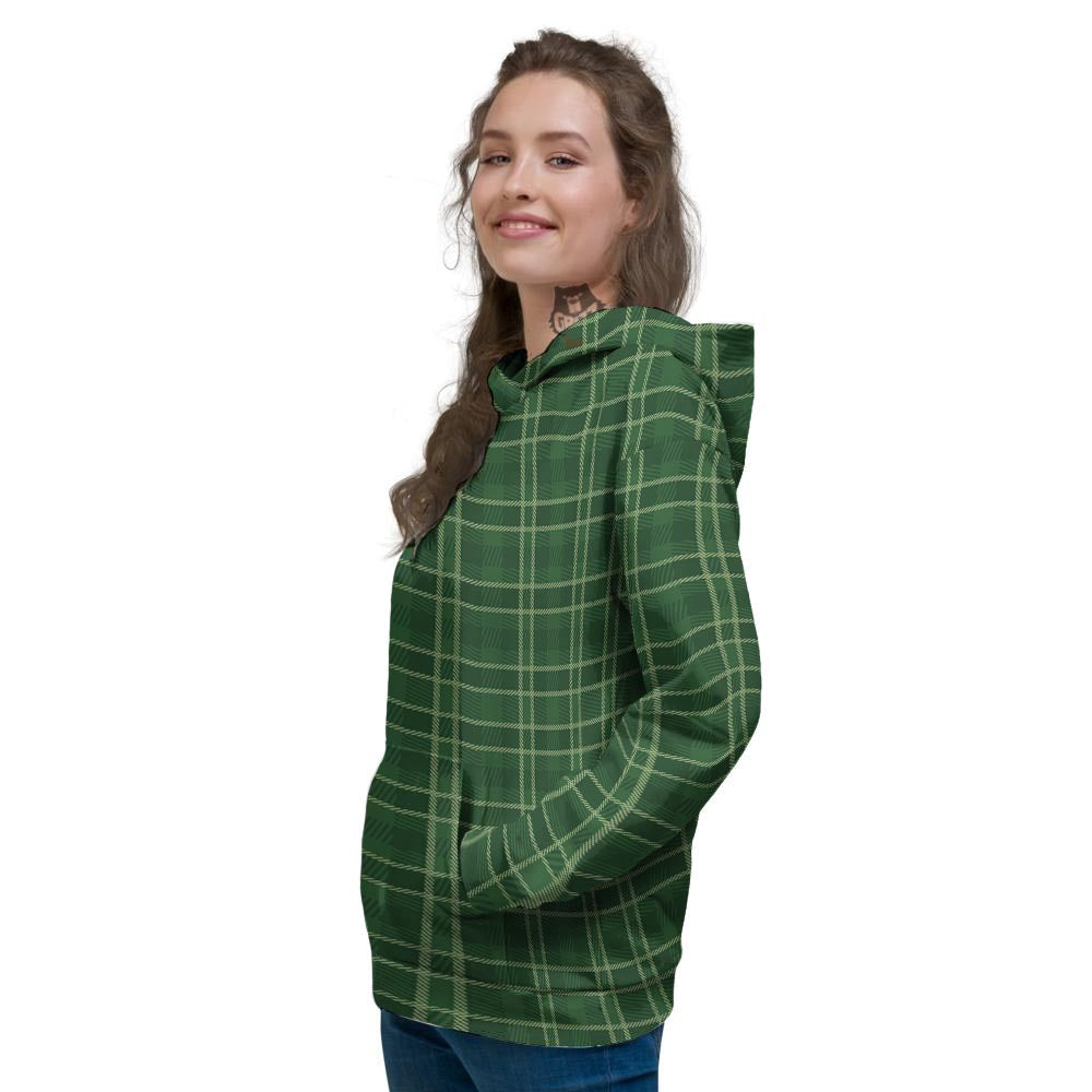 Tartan Saint Patrick's Day Print Pattern Women's Hoodie-grizzshop