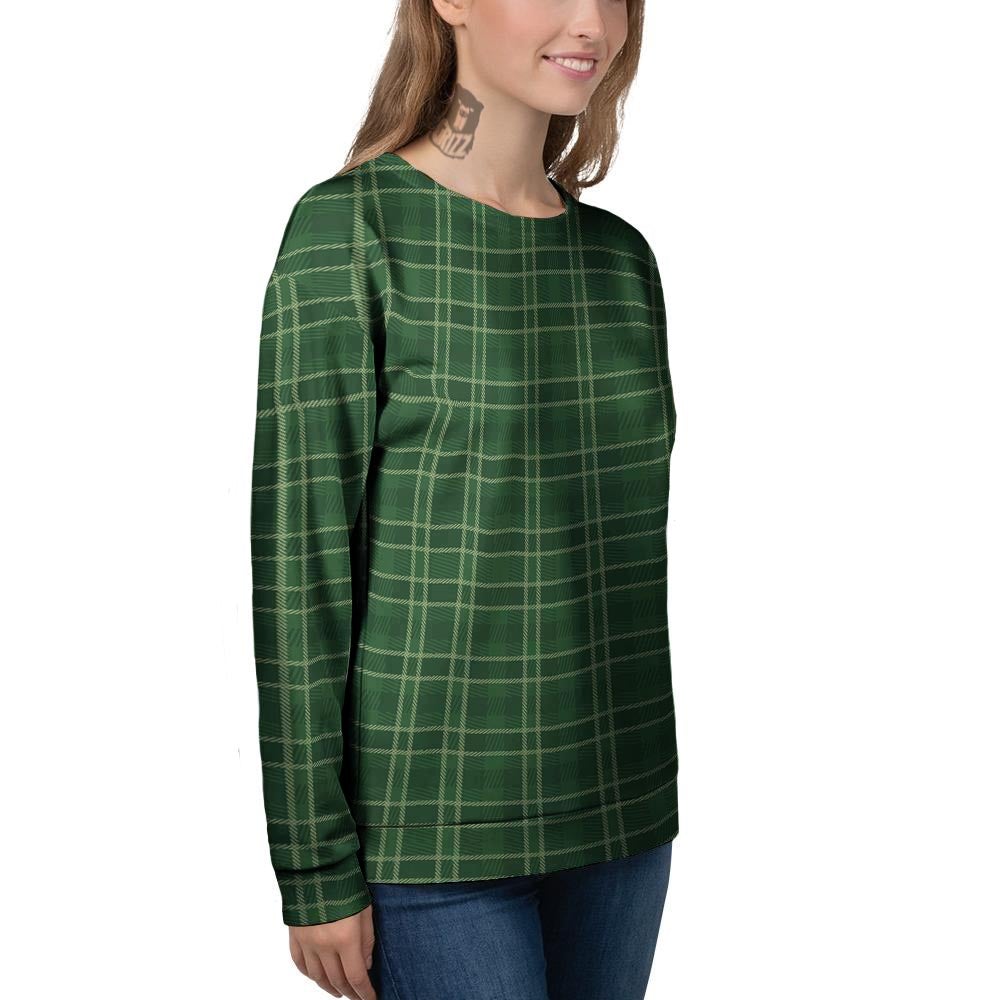 Tartan Saint Patrick's Day Print Pattern Women's Sweatshirt-grizzshop