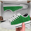 Tartan Saint Patrick's Day Print White Low Top Shoes-grizzshop