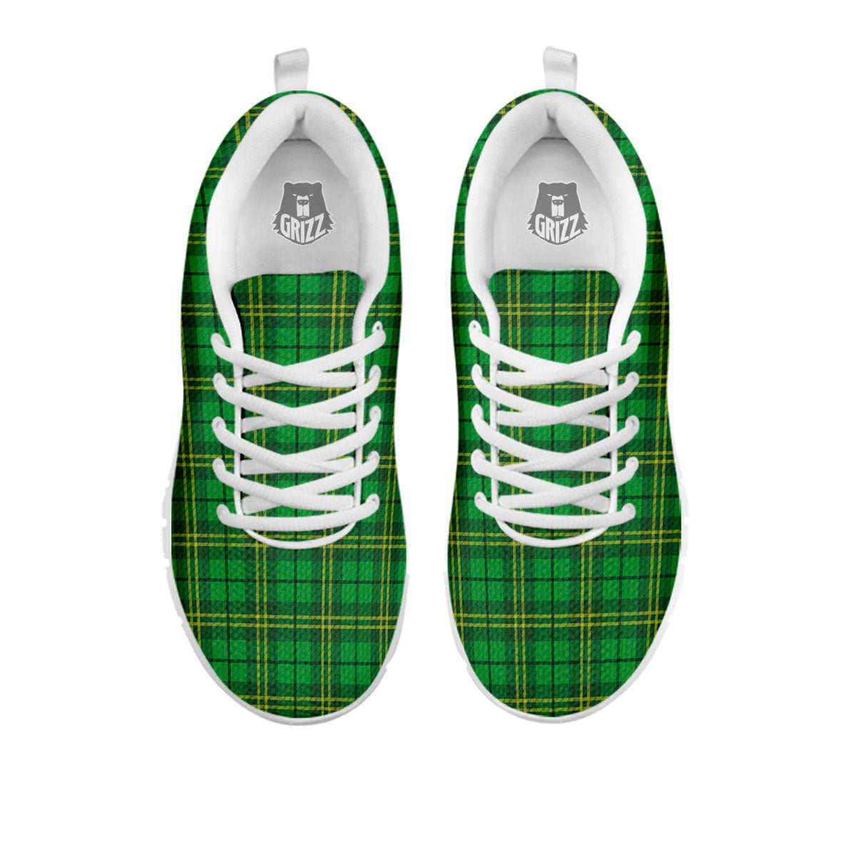 Tartan Saint Patrick's Day Print White Sneaker-grizzshop