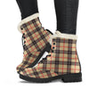 Tartan Scottish Beige Plaids Comfy Winter Boots-grizzshop