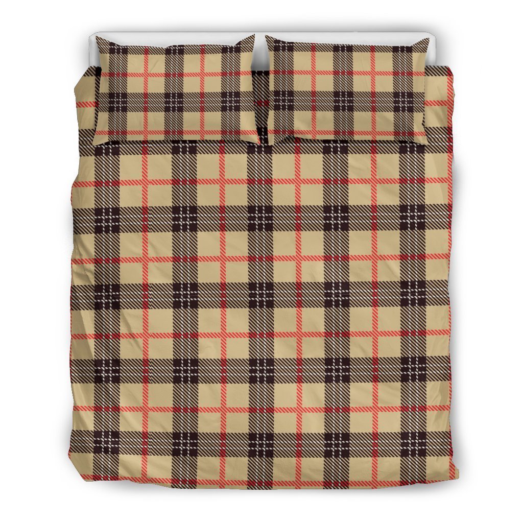 Tartan Scottish Beige Plaids Duvet Cover Bedding Set-grizzshop