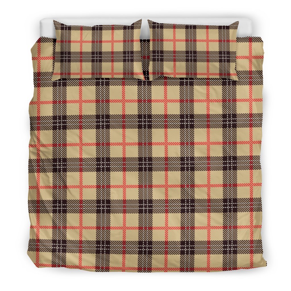 Tartan Scottish Beige Plaids Duvet Cover Bedding Set-grizzshop