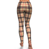 Tartan Scottish Beige Plaids Pattern Women Leggings-grizzshop