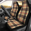 Tartan Scottish Beige Plaids Universal Fit Car Seat Cover-grizzshop