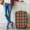 Tartan Scottish Blue Gold Red Plaid Luggage Cover Protector-grizzshop