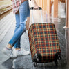 Tartan Scottish Blue Gold Red Plaid Luggage Cover Protector-grizzshop