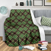 Tartan Scottish Brown Green Plaid Blanket-grizzshop