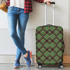 Tartan Scottish Brown Green Plaid Luggage Cover Protector-grizzshop