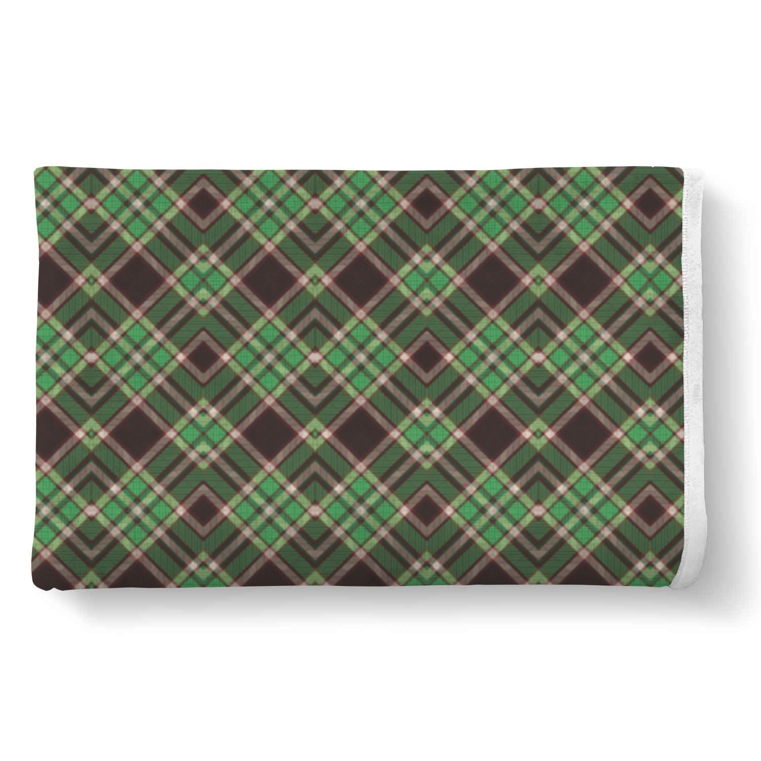 Tartan Scottish Brown Green Plaid Throw Blanket-grizzshop