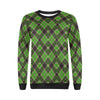 Tartan Scottish Brown Green Plaid Women Crewneck Sweatshirt-grizzshop