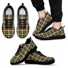 Tartan Scottish Gold Plaid Black Sneaker Shoes For Men Women-grizzshop