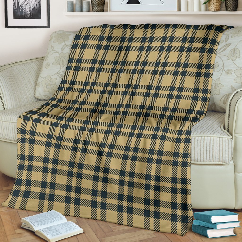 Tartan Scottish Gold Plaid Blanket-grizzshop