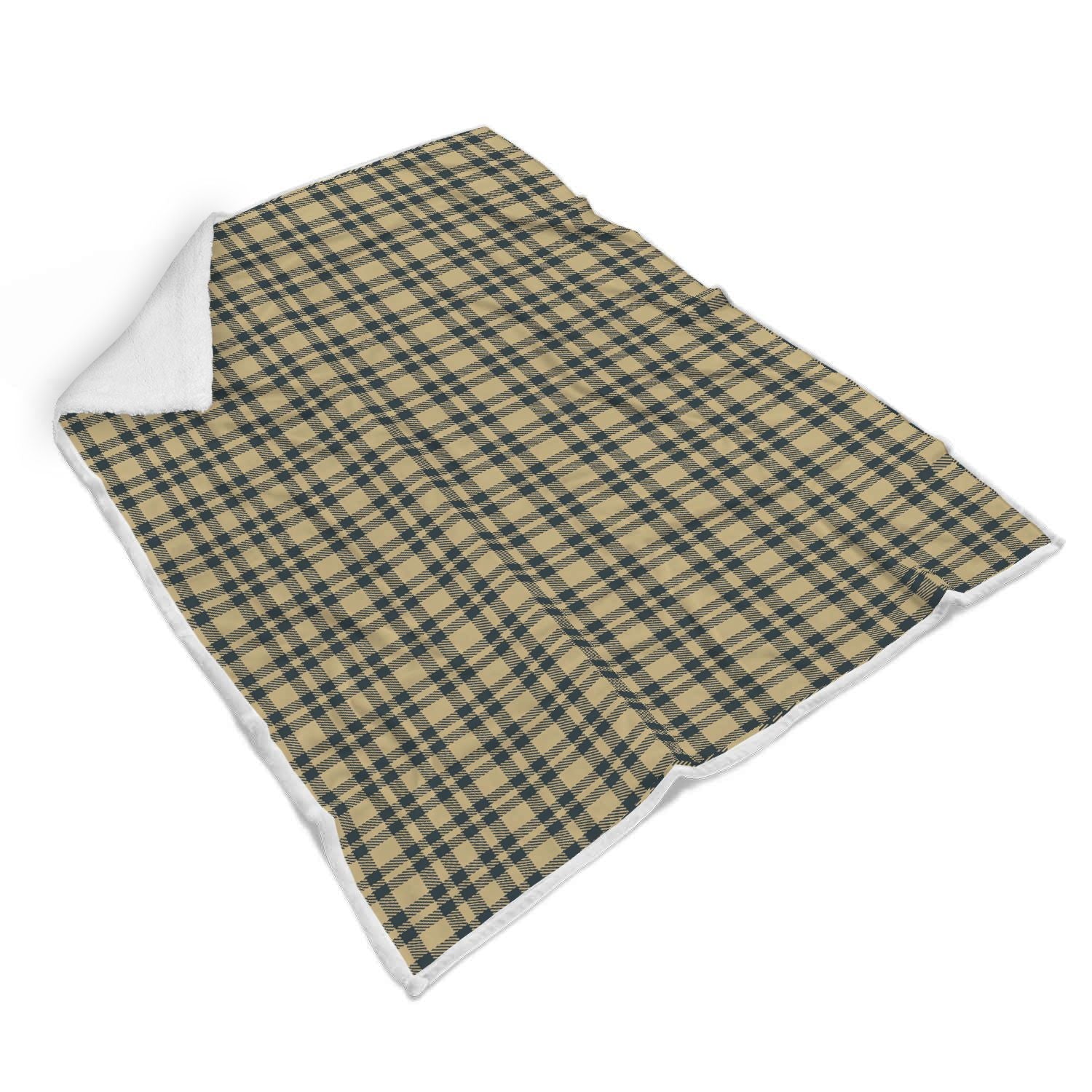Tartan Scottish Gold Plaid Throw Blanket-grizzshop