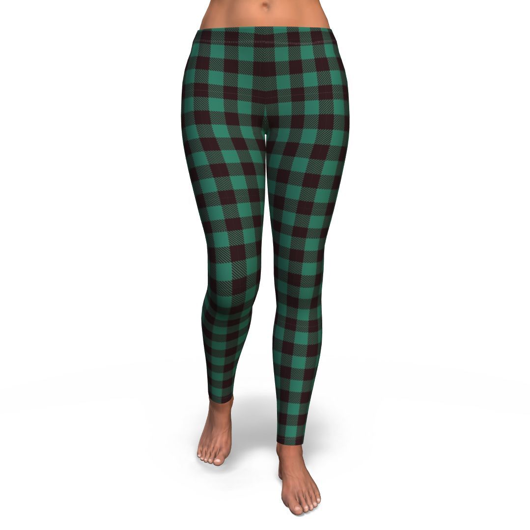 Tartan Scottish Green Plaids Pattern Women Leggings-grizzshop