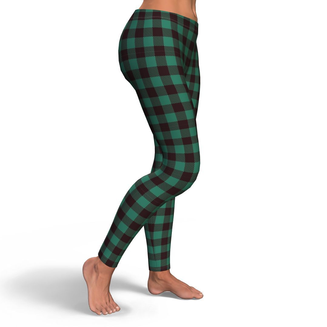 Tartan Scottish Green Plaids Pattern Women Leggings-grizzshop