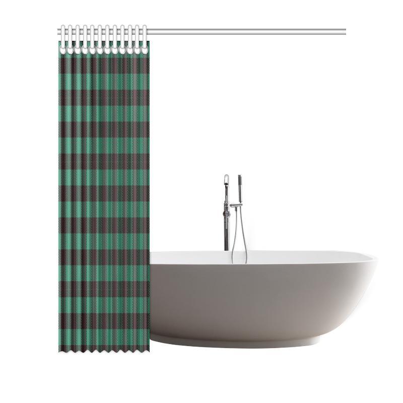 Tartan Scottish Green Plaids Print Bathroom Shower Curtain-grizzshop