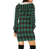 Tartan Scottish Green Plaids Print Women Hoodie Dress-grizzshop