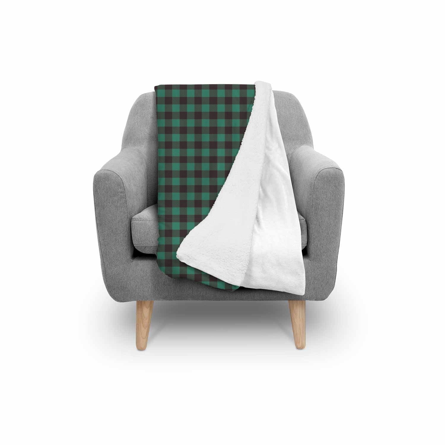 Tartan Scottish Green Plaids Throw Blanket-grizzshop
