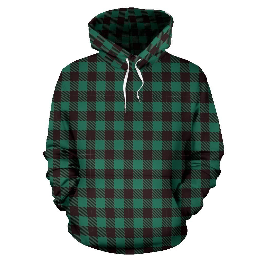 Tartan Scottish Green Plaids Women Men Pullover Hoodie-grizzshop