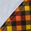 Tartan Scottish Orange Plaid Blanket-grizzshop
