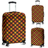 Tartan Scottish Orange Plaid Luggage Cover Protector-grizzshop