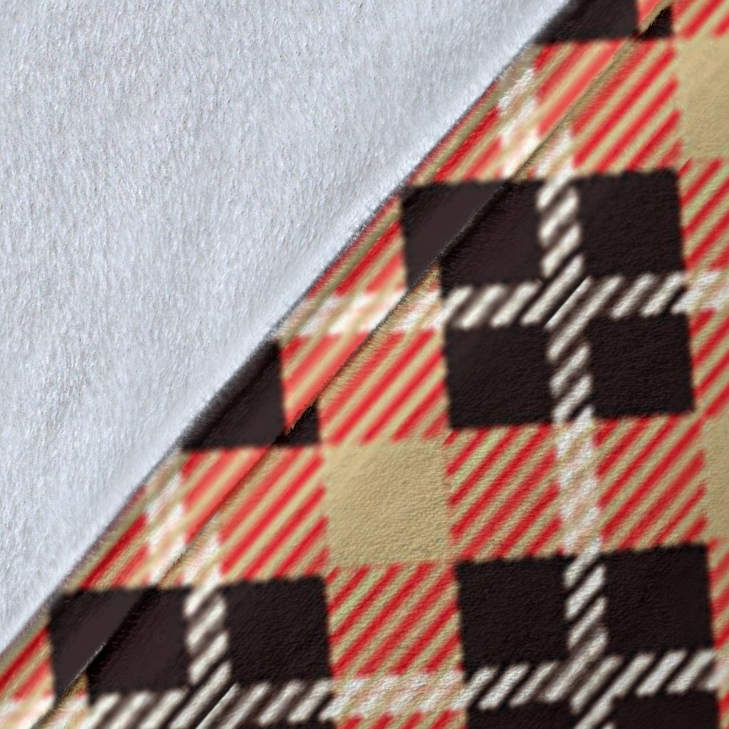 Tartan Scottish Red Beige Plaid Blanket-grizzshop