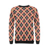 Tartan Scottish Red Beige Plaid Women Crewneck Sweatshirt-grizzshop