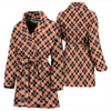 Tartan Scottish Red Beige Plaid Women Long Robe-grizzshop