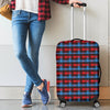 Tartan Scottish Red Blue Plaid Luggage Cover Protector-grizzshop