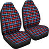 Tartan Scottish Red Blue Plaid Universal Fit Car Seat Cover-grizzshop