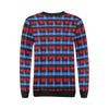 Tartan Scottish Red Blue Plaid Women Crewneck Sweatshirt-grizzshop