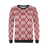 Tartan Scottish Red Brown Beige Plaid Women Crewneck Sweatshirt-grizzshop