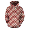 Tartan Scottish Red Brown Beige Plaid Women Men Pullover Hoodie-grizzshop