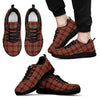 Tartan Scottish Red Gold Plaid Black Sneaker Shoes For Men Women-grizzshop