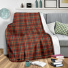 Tartan Scottish Red Gold Plaid Blanket-grizzshop