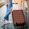 Tartan Scottish Red Gold Plaid Luggage Cover Protector-grizzshop