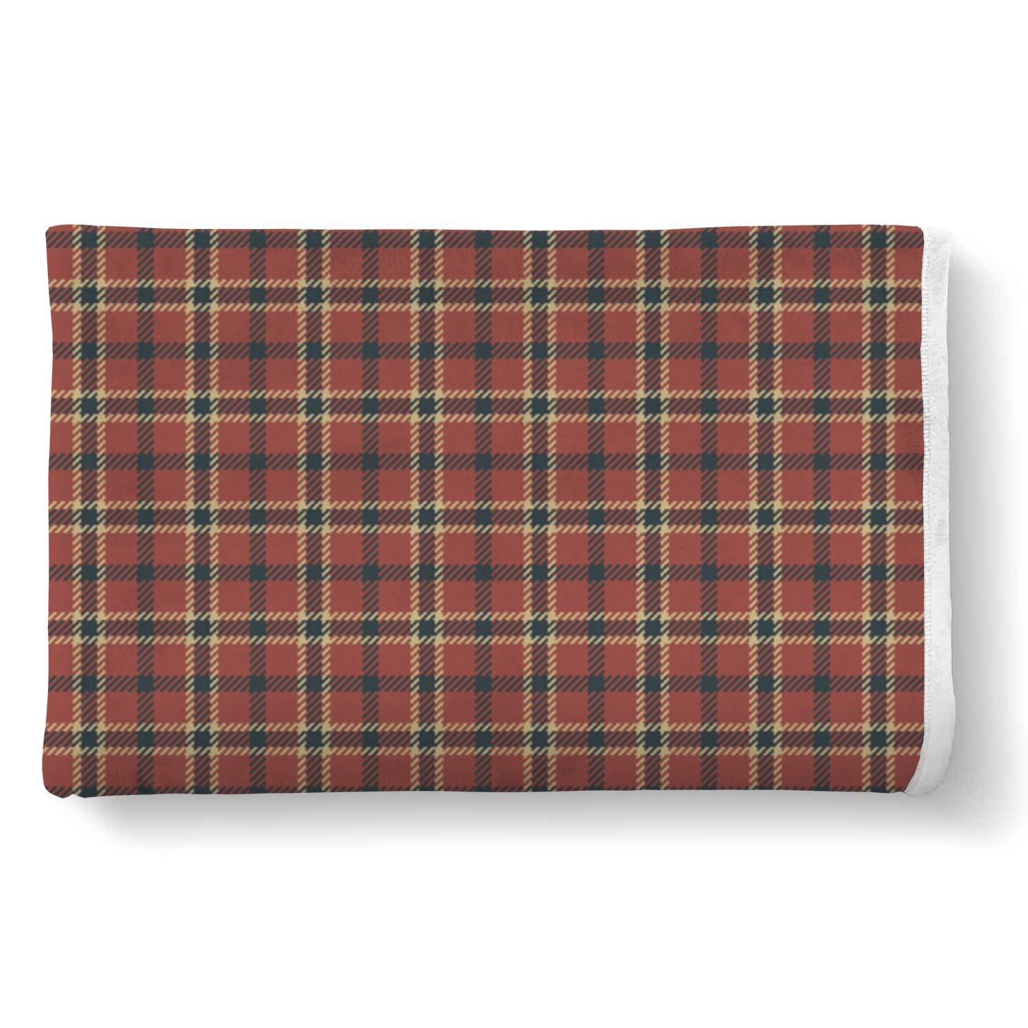 Tartan Scottish Red Gold Plaid Throw Blanket-grizzshop