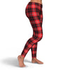 Tartan Scottish Royal Stewart Red Plaids Pattern Women Leggings-grizzshop