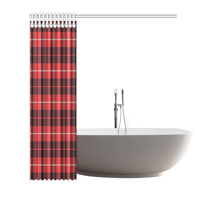 Tartan Scottish Royal Stewart Red Plaids Print Bathroom Shower Curtain-grizzshop