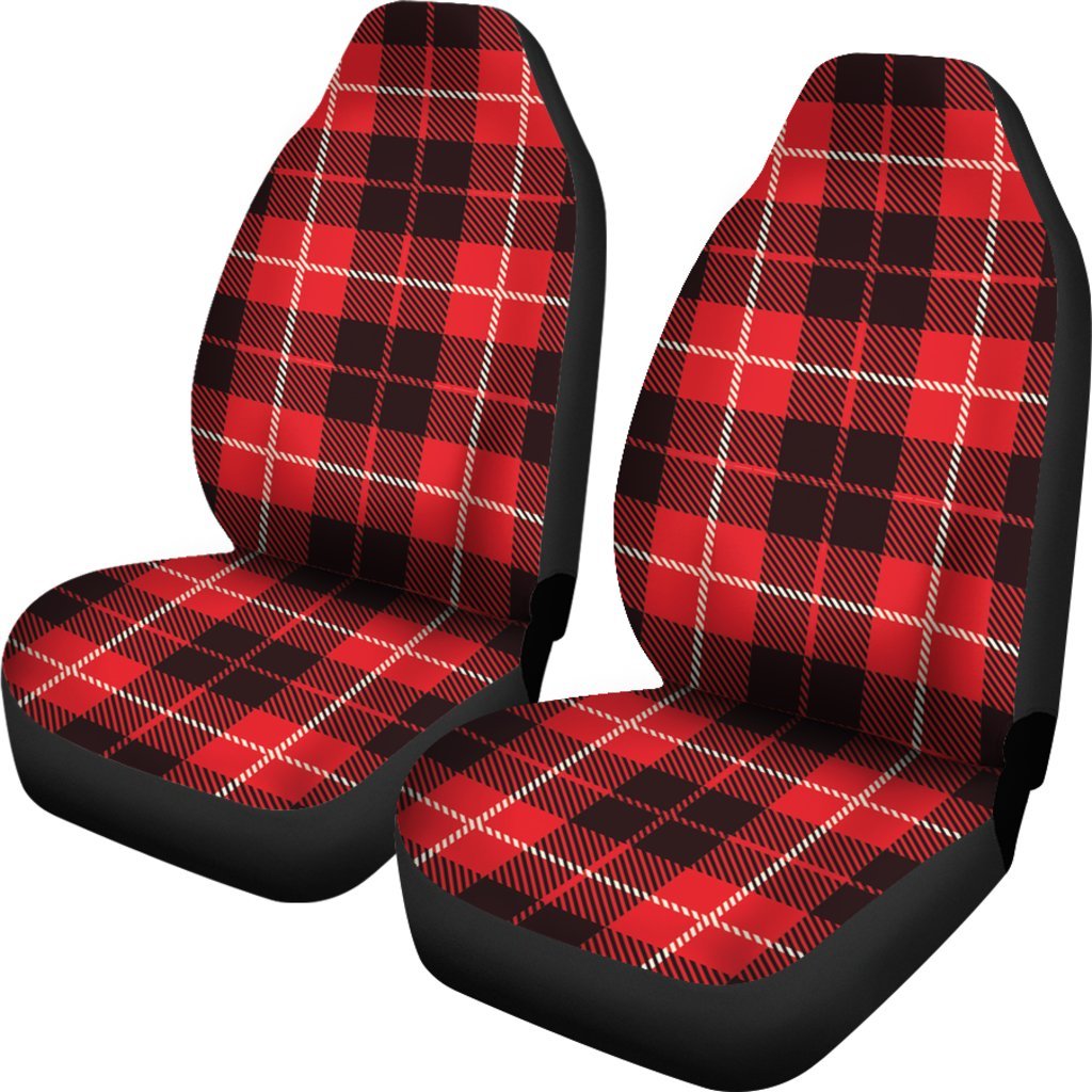 Tartan Scottish Royal Stewart Red Plaids Universal Fit Car Seat Cover-grizzshop