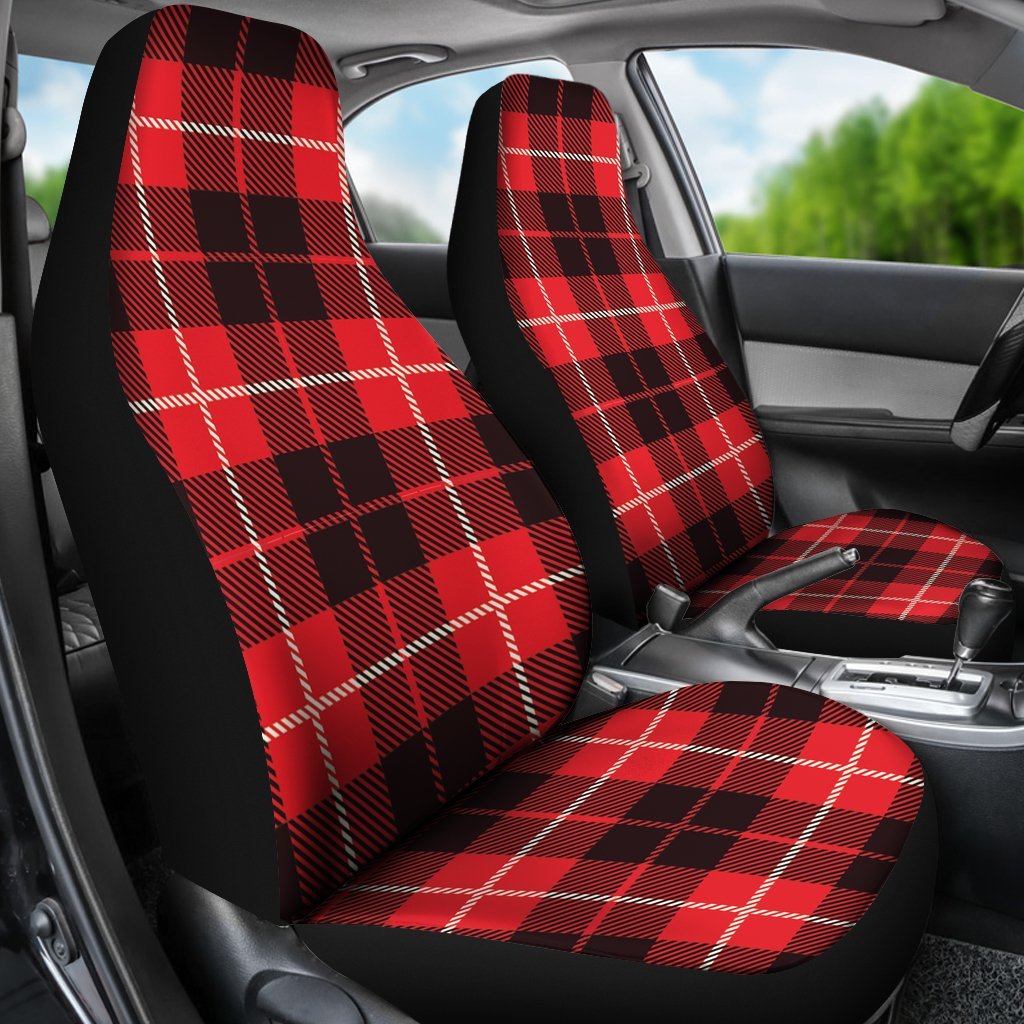 Tartan Scottish Royal Stewart Red Plaids Universal Fit Car Seat Cover-grizzshop
