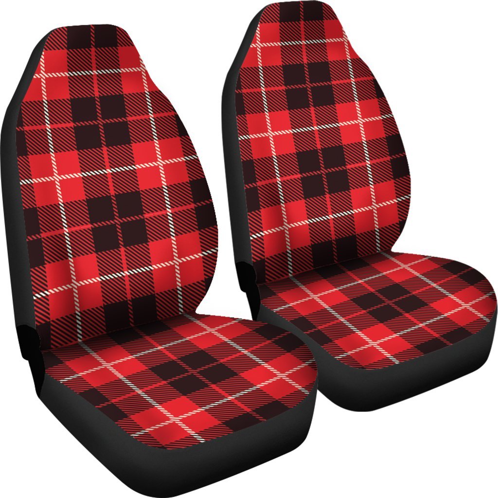 Tartan Scottish Royal Stewart Red Plaids Universal Fit Car Seat Cover-grizzshop