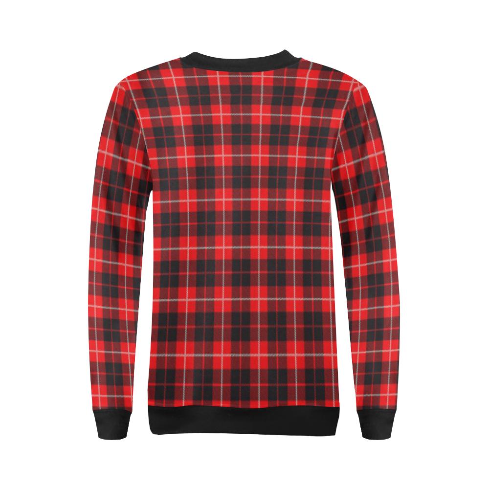 Tartan Scottish Royal Stewart Red Plaids Women Crewneck Sweatshirt-grizzshop