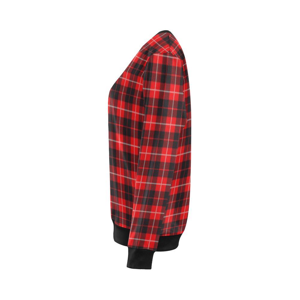 Tartan Scottish Royal Stewart Red Plaids Women Crewneck Sweatshirt-grizzshop