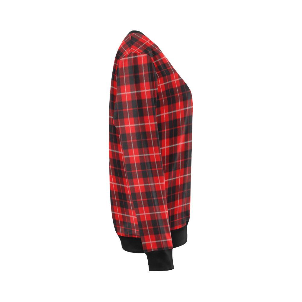 Tartan Scottish Royal Stewart Red Plaids Women Crewneck Sweatshirt-grizzshop