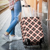 Tartan Scottish White Plaid MacLachlan Luggage Cover Protector-grizzshop