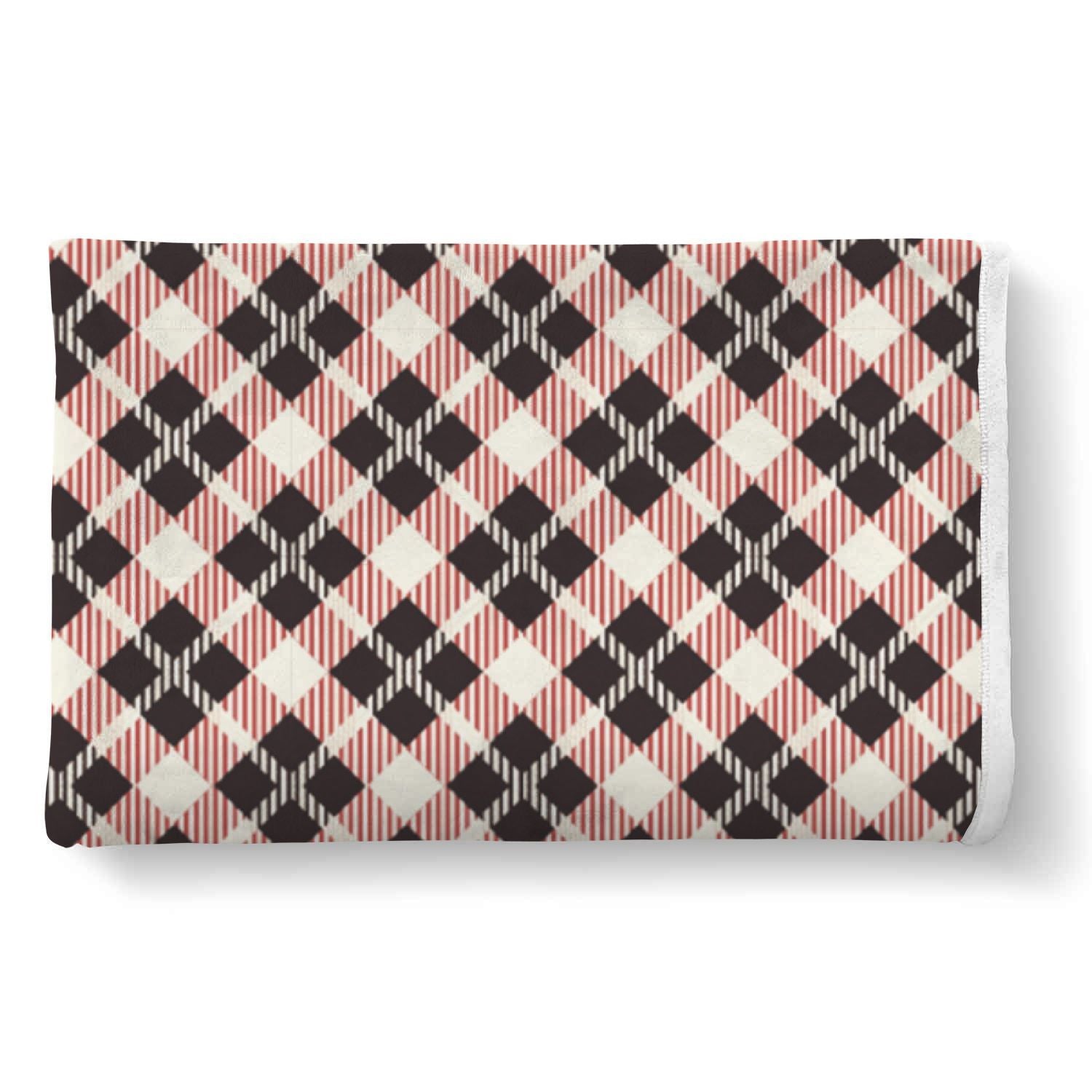 Tartan Scottish White Plaid MacLachlan Throw Blanket-grizzshop
