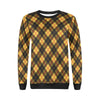 Tartan Scottish Yellow Plaid Women Crewneck Sweatshirt-grizzshop